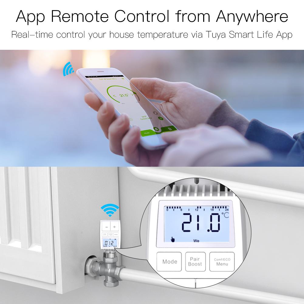 MOES Smart Programmable ZigBee 3.0 Radiator Thermostat Valve