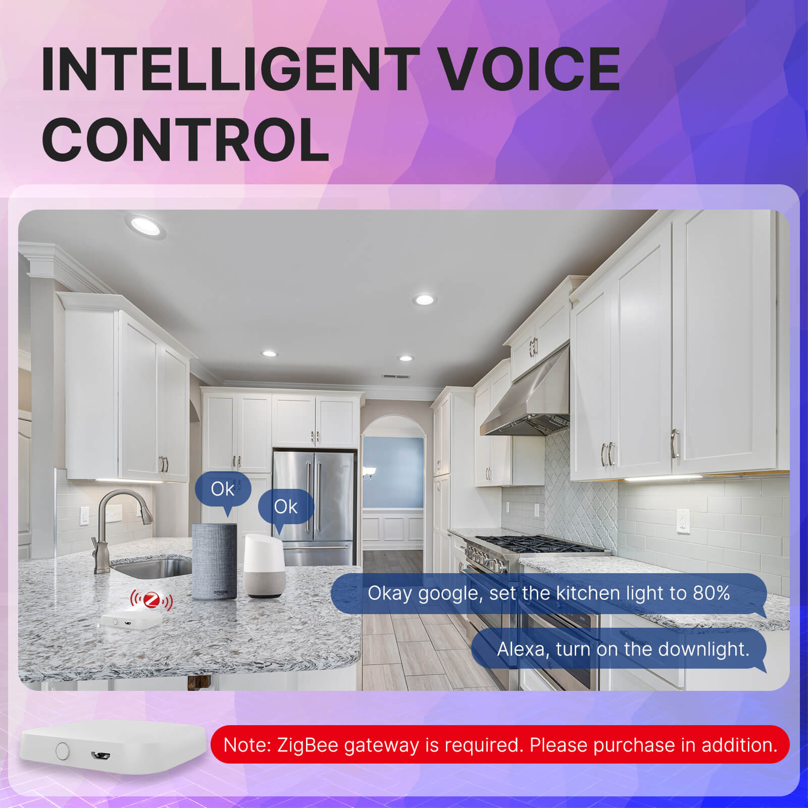 MOES ZigBee Tuya Dimming Spot Lamp 6W RGB Smart Downlight