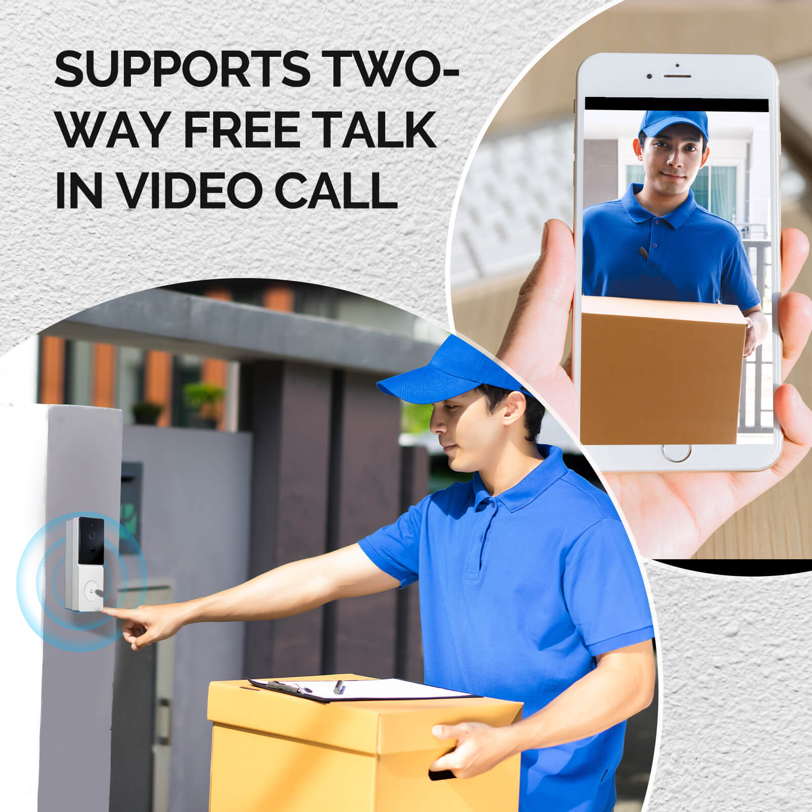 MOES Smart WiFi Video Doorbell Camera Wireless Intercom EU Version