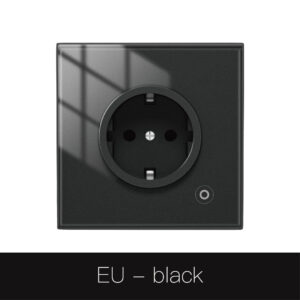 MOES ZigBee Smart Wall Socket with Glass Panel and Power Monitor