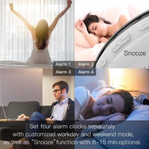 MOES WiFi Smart Wake-Up Light Alarm Clock with FM Radio