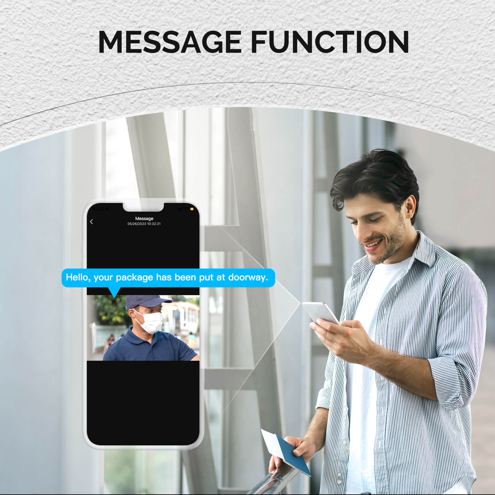 MOES Smart WiFi Video Doorbell Camera Wireless Intercom EU Version
