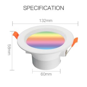 MOES ZigBee Smart LED Downlight RGB W+C Dimmable Spot Light