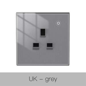 MOES WiFi Smart Wall Socket Glass Touch Panel Outlet Power Monitor