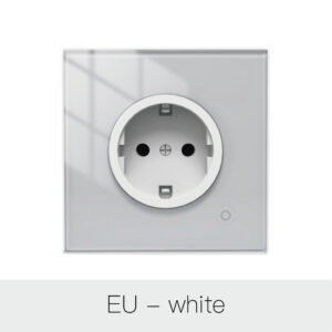 MOES ZigBee Smart Wall Socket with Glass Panel and Power Monitor