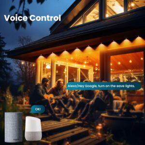 MOES WiFi Smart RGB Outdoor Eaves String LED Lights