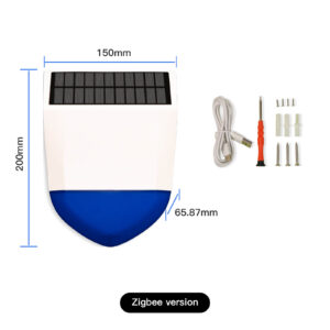 MOES Solar Outdoor Smart Siren Alarm with Light