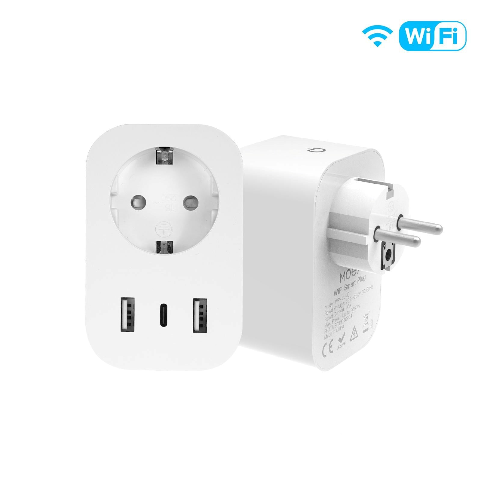 MOES WP-EU-C WiFi Smart Plug 16A EU Socket Outlet