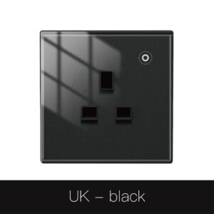 MOES WiFi Smart Wall Socket Glass Touch Panel Outlet Power Monitor