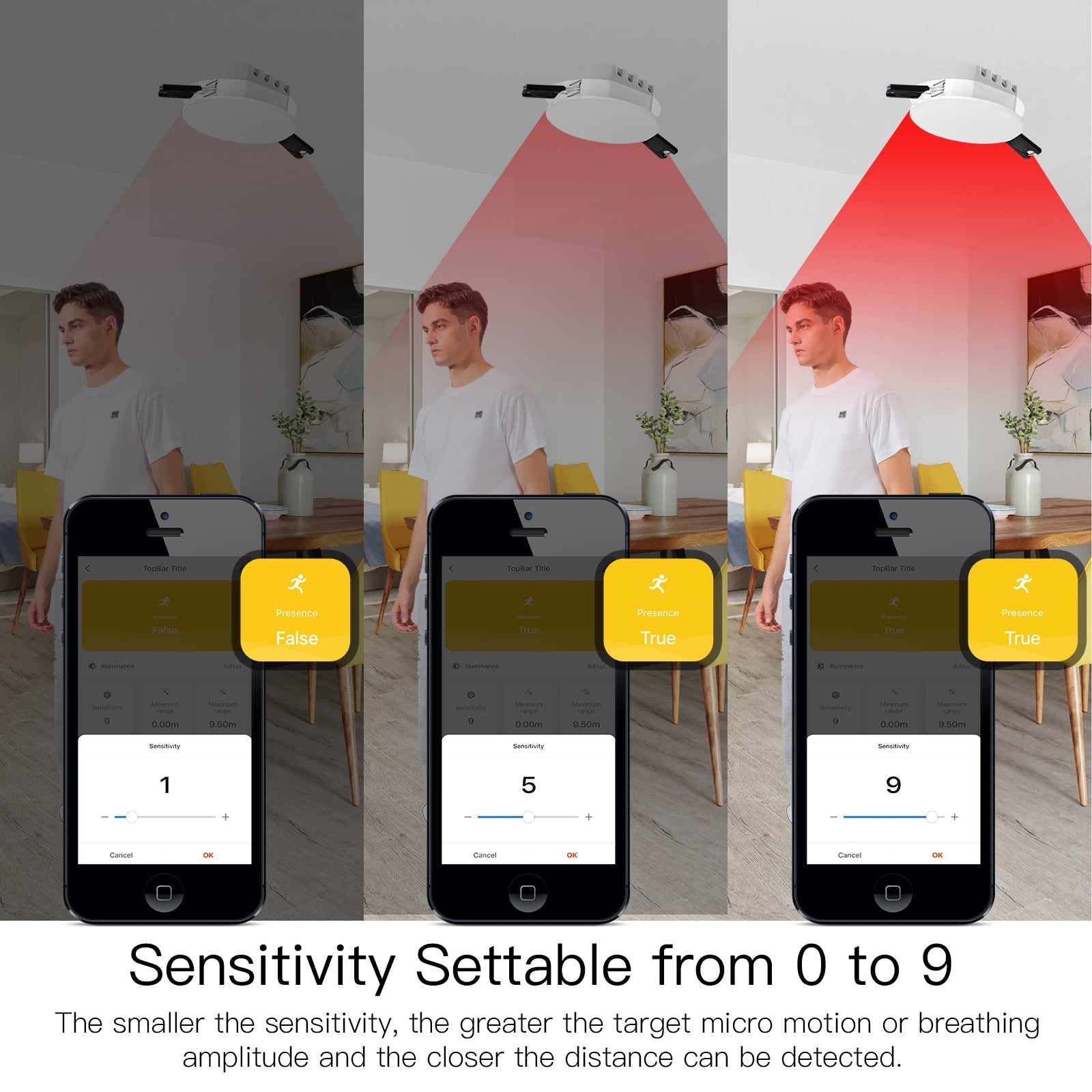 MOES Smart Human Presence Detector PIR mmWave Radar Ceiling Mount