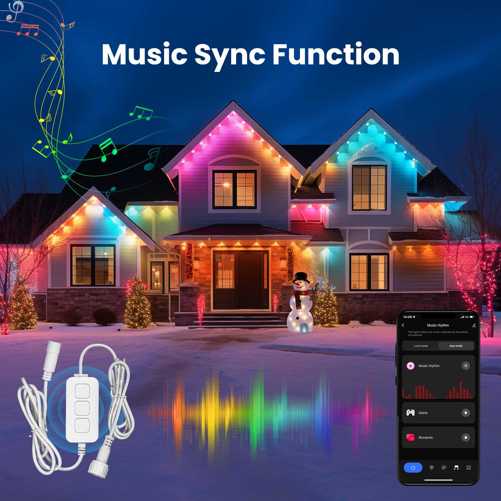 MOES WiFi Smart RGB Outdoor Eaves String LED Lights