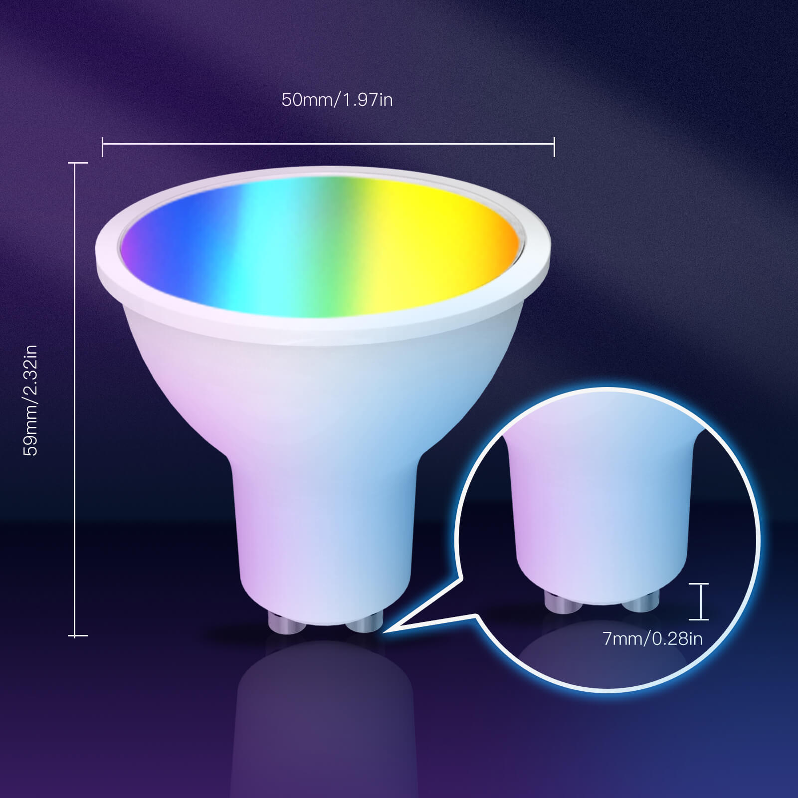 MOES GU10 WiFi Smart Light Bulbs LED RGB Dimmable 5W