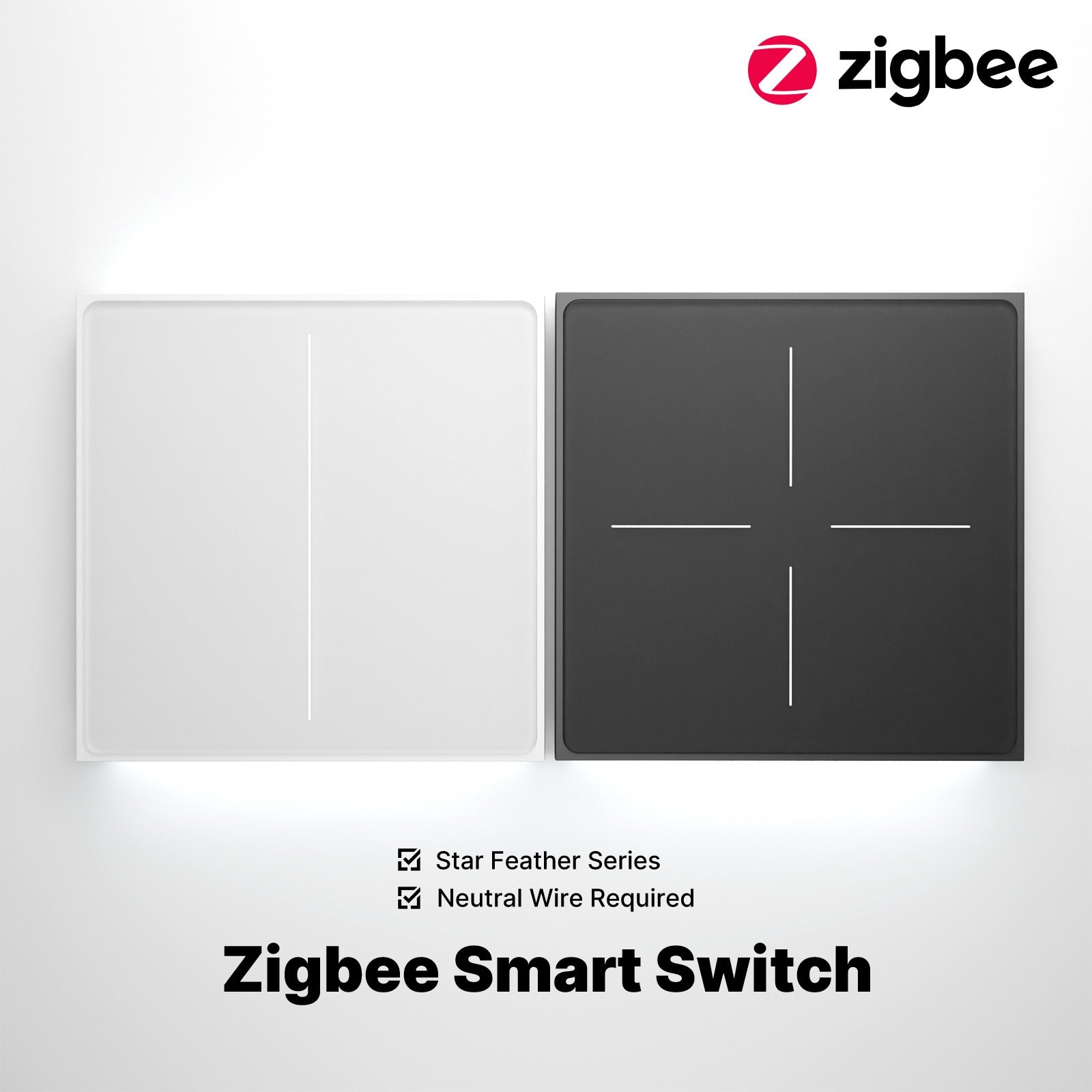 MOES Star Feather ZigBee Smart Wall Switch