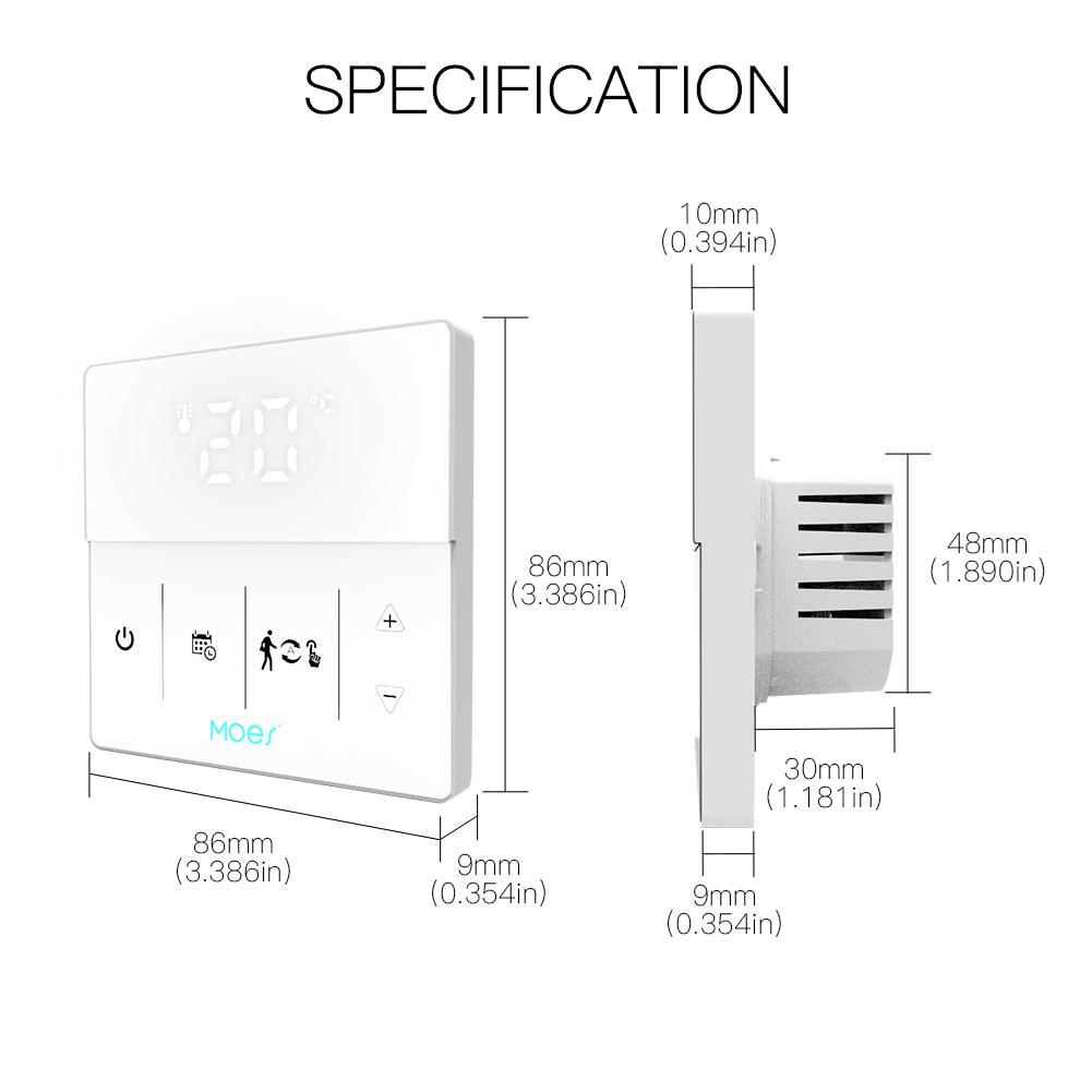MOES WiFi Smart Programmable Touch Screen Heating Thermostat