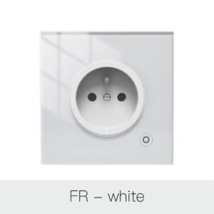 MOES WiFi Smart Wall Socket Glass Touch Panel Outlet Power Monitor