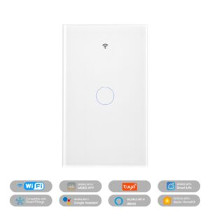 MOES Matter WiFi Smart Light Switch Glass Panel Neutral Required