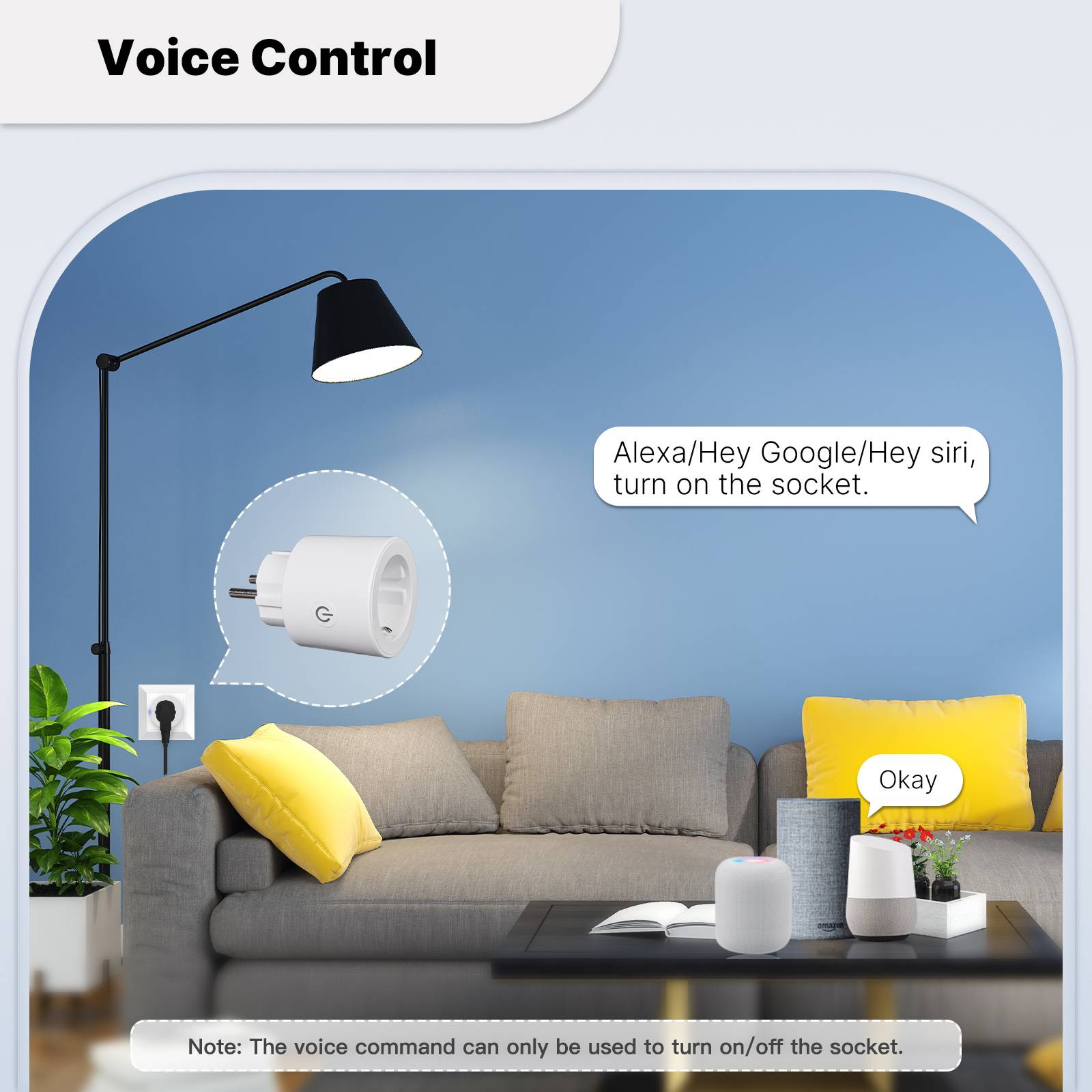 MOES WP-EU16M Smart Plug Matter WiFi Socket 16A