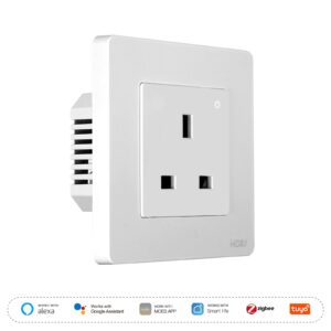 MOES Star Ring ZigBee UK Smart Wall Socket with Energy Monitoring