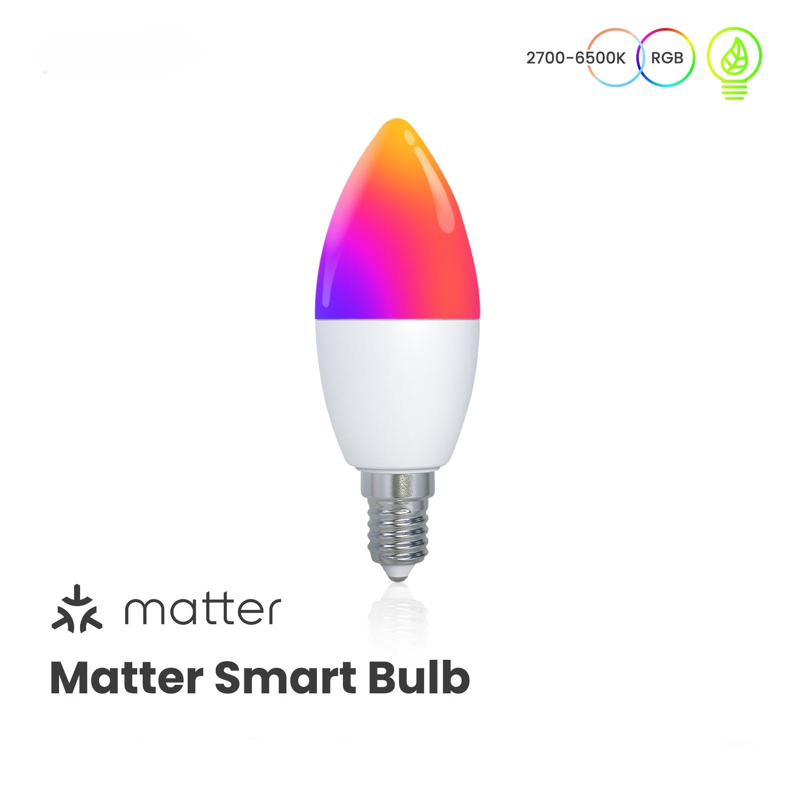 MOES Tuya Matter WiFi Smart LED E14 Dimmable Light Bulb