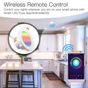 MOES WiFi Smart LED Dimmable RGB Downlight 7W