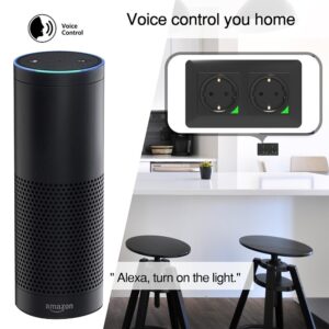 MOES WiFi Smart Light Wall Switch Socket Outlet Push Button EU Version