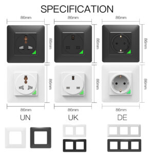 MOES WiFi Smart Light Wall Switch Socket Outlet Push Button EU Version