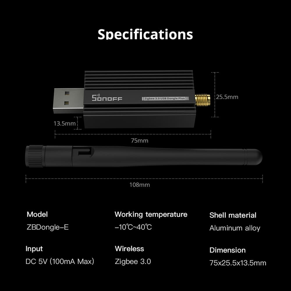 SONOFF Zigbee 3.0 USB Dongle Plus ZBDongle-E