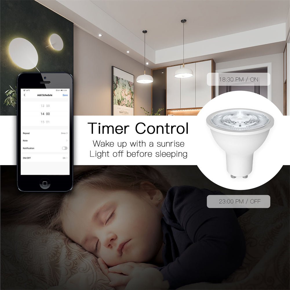 MOES Zigbee GU10 Smart LED Light Bulb RGBCCT 5W