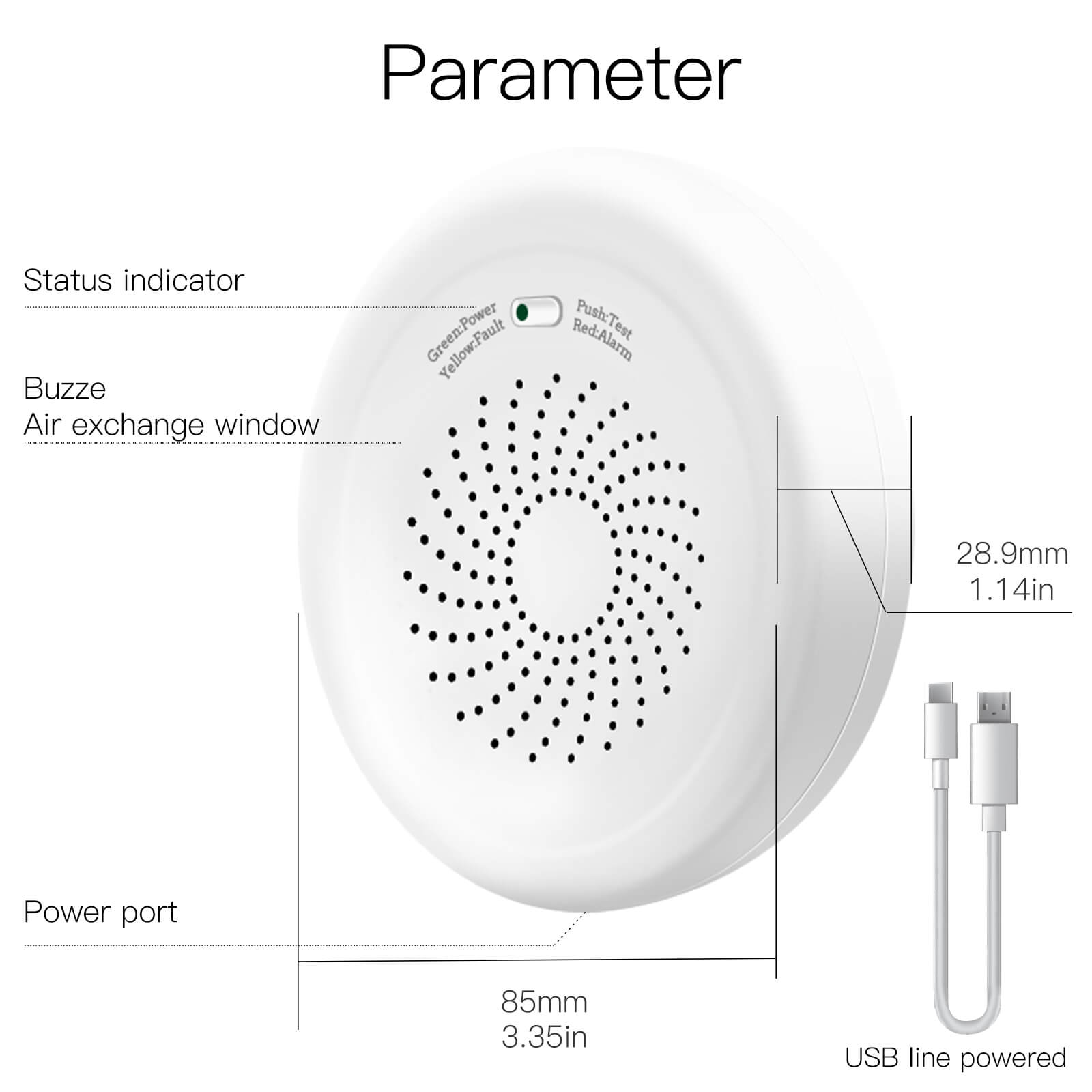 MOES ZigBee Smart Gas Leakage Detector Sensor